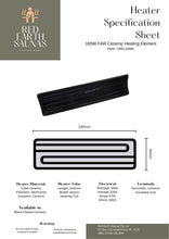 Load image into Gallery viewer, Rectangular Ceramic Infrared Sauna Heater – 163W 230V (HealthWave & iHealth Compatible)