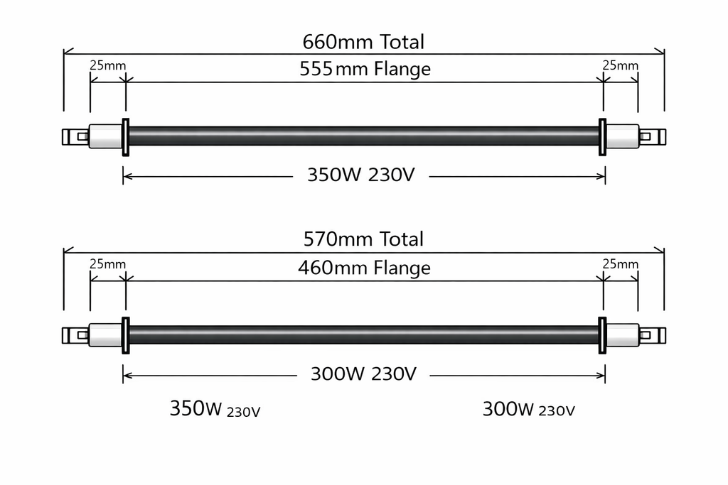 Ceramic Infrared Sauna Heater Tube – Replacement FAR Infrared Heating Element