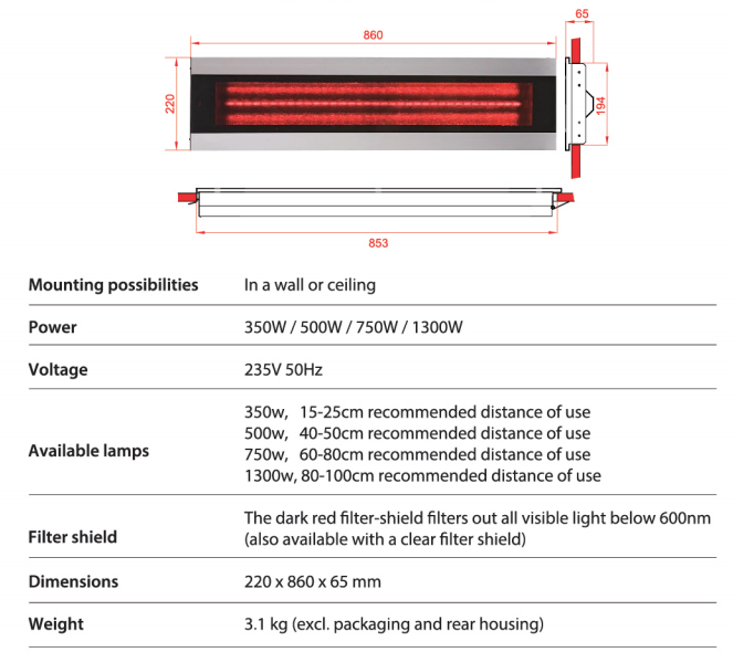 Full Spectrum (Near) Infrared Heater Tubes